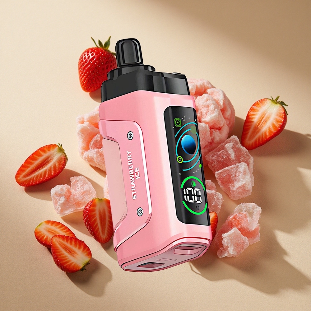 Razz Bar 45000 Züge Einweg-Vape Erdbeer-Eis mit Typ-C-Aufladung & einstellbarem Luftstrom