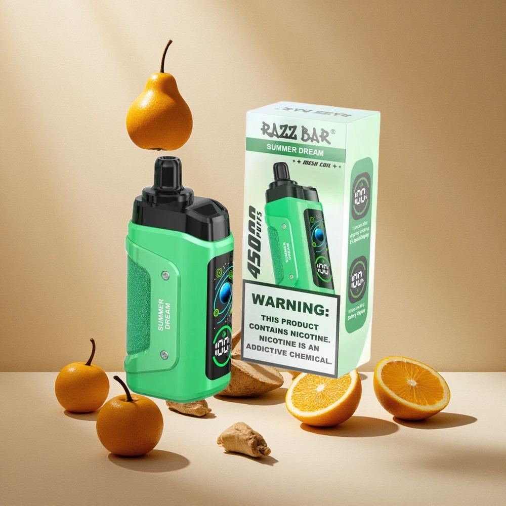 Razz Bar 45000 Züge Einweg-Vape Sommertraum mit 1,0 Ohm Mesh Coil und Typ-C-Aufladung