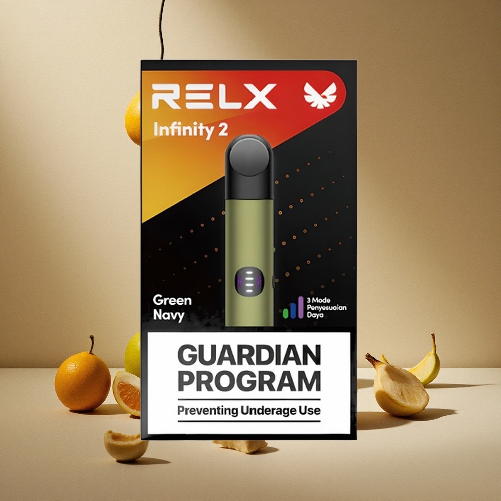 RELX Infinity 2 650 Züge Grünmarine Vape Device mit 1,9 ml Pod Kapazität und USB-C-Ladung