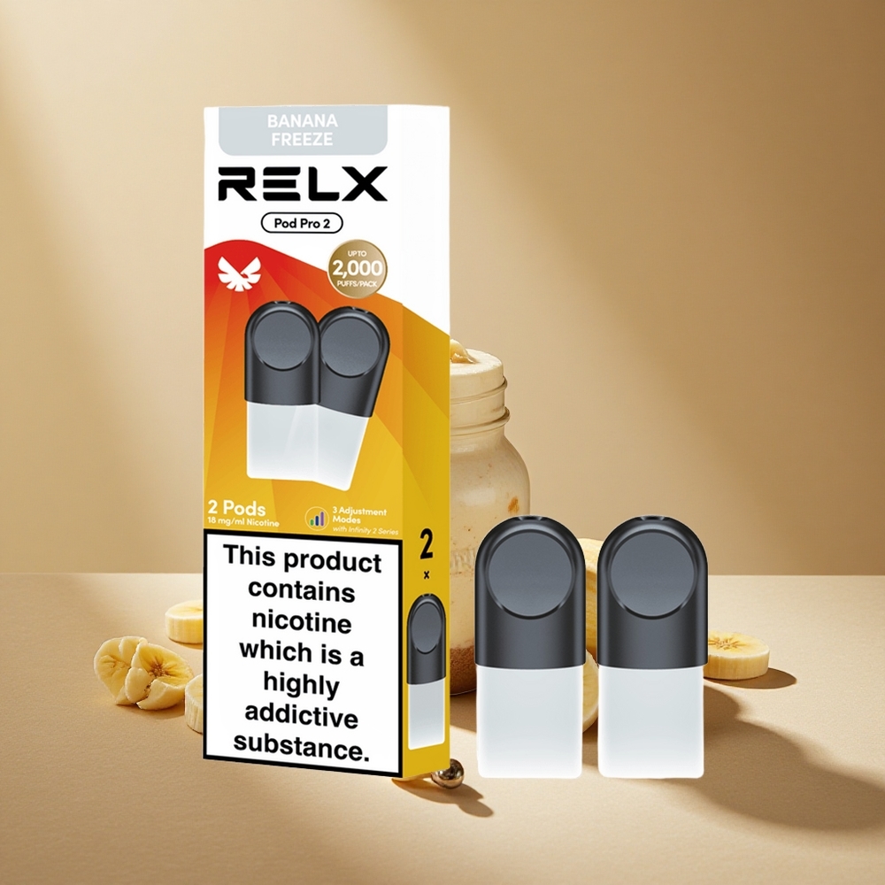 RELX Pod Pro 2 600 Züge Dessert-Bananen-Eis 1,9ml Nikotingehalt: 1,8%