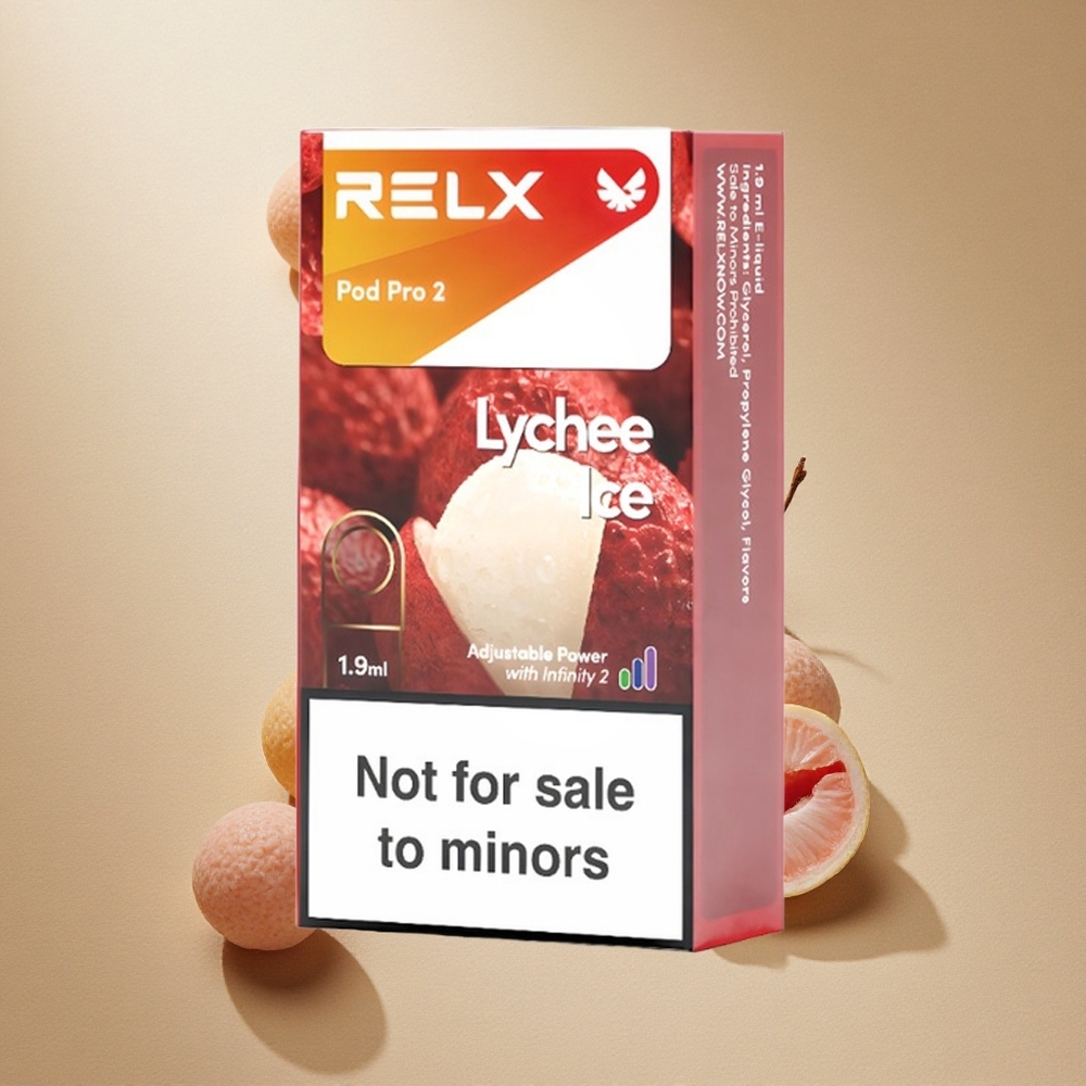 RELX Pod Pro 2 600 Züge Litschi-Eis 0% Nikotin 1,9ml Kapazität