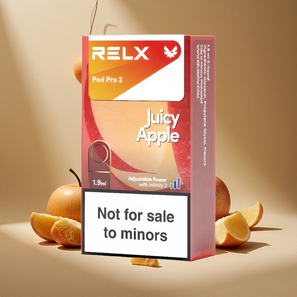 RELX Pod Pro 2 600 Züge Saftiger Apfel 0% Nikotin 1,9ml Tank