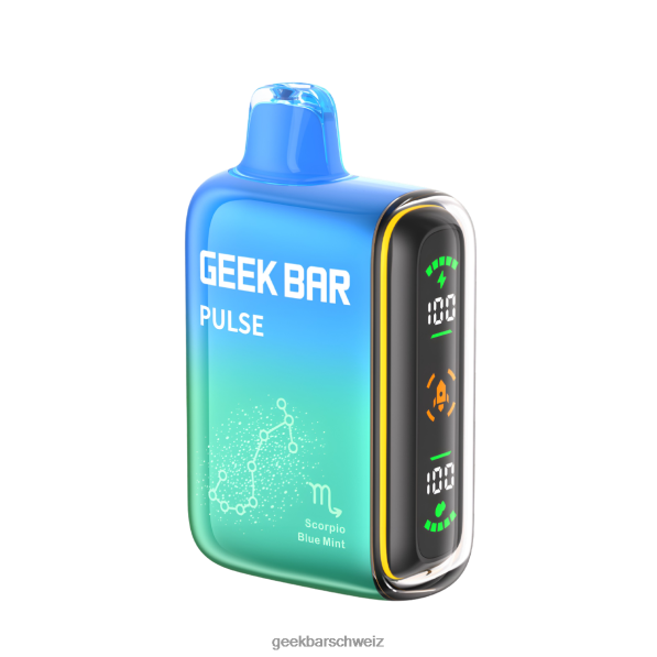 Geek Bar Nikotin - Geek Bar Pulse 15.000 Einweg-Vaporizer 4264860 Skorpionblau-Minze