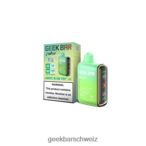 Geek Bar Nikotinfrei - Geek Bar Pulse Einweg 426489 Trauben-Blow-Pop